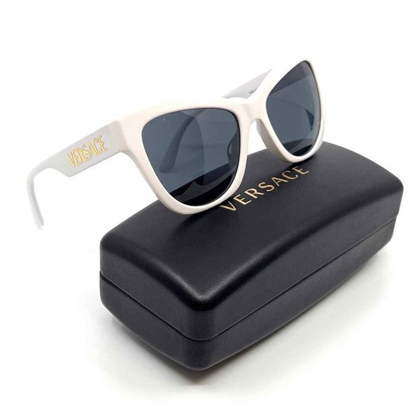 Sale! Versace White Model Cat Eye Women\'s Sunglasses! Versace VE 4417U Plastic Womens Cat-Eye Sunglasses White  main image 2